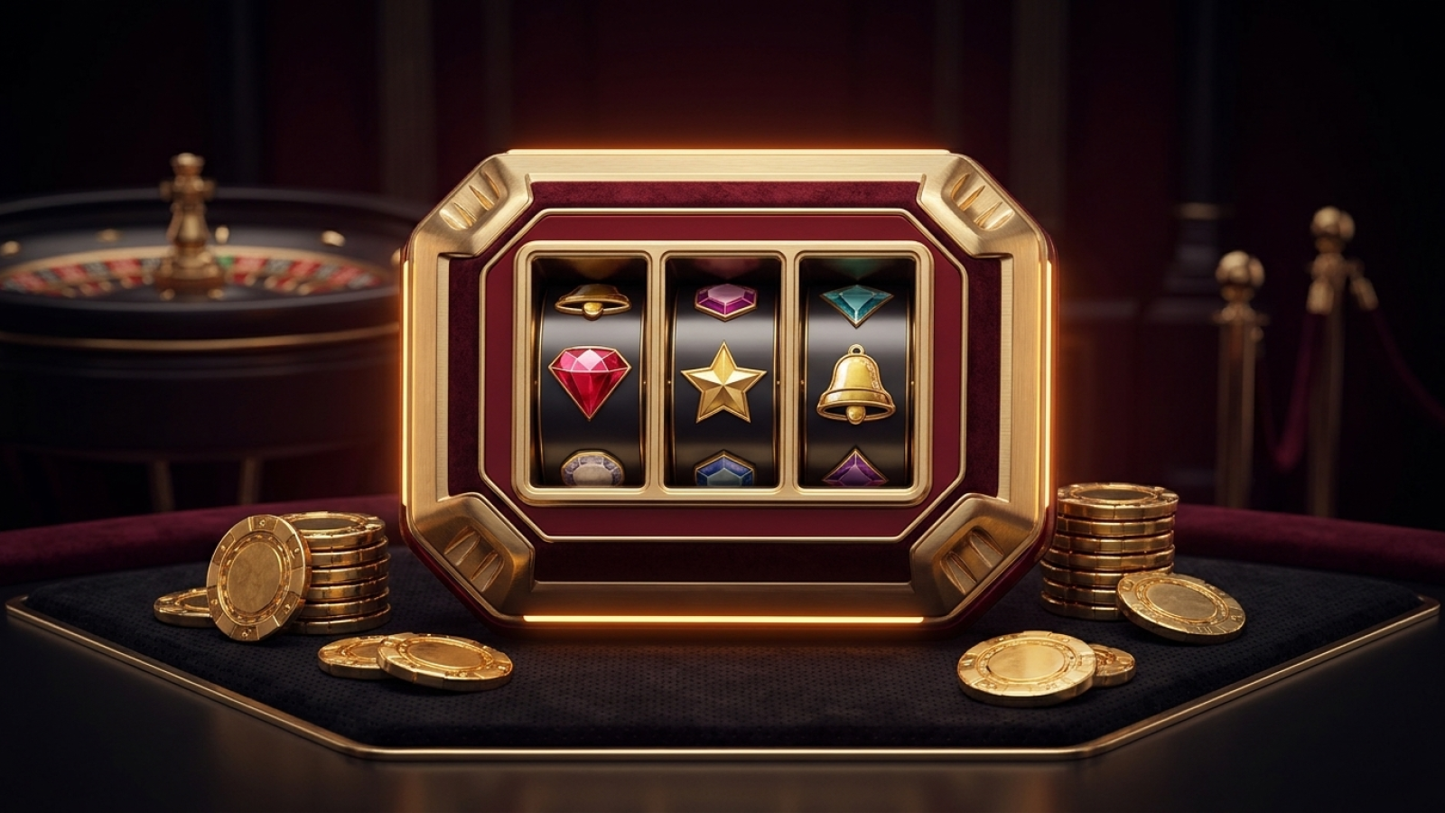 Rolling Slots Casino: Illustrative Szene; Bewertung: 9.4/10; Lizenz: Curacao Gaming Control Board